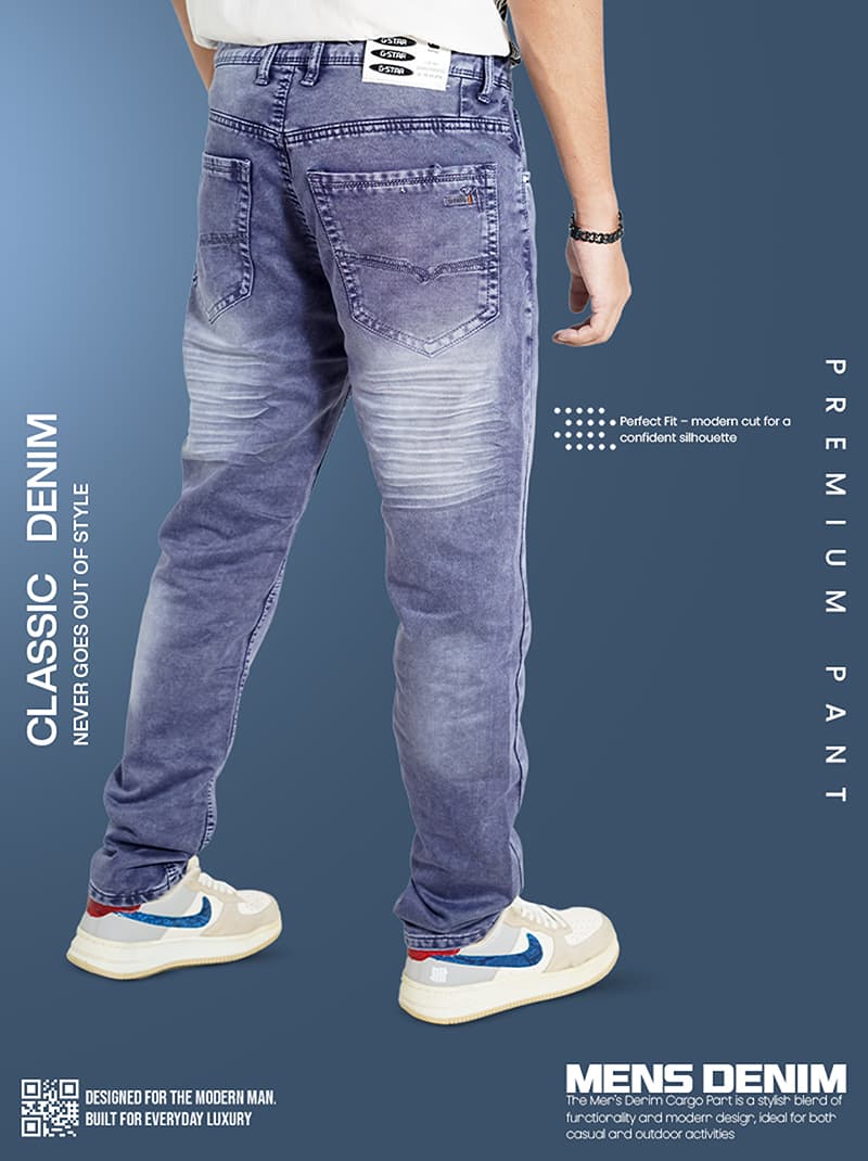 Denim Pants Light Ash Colors