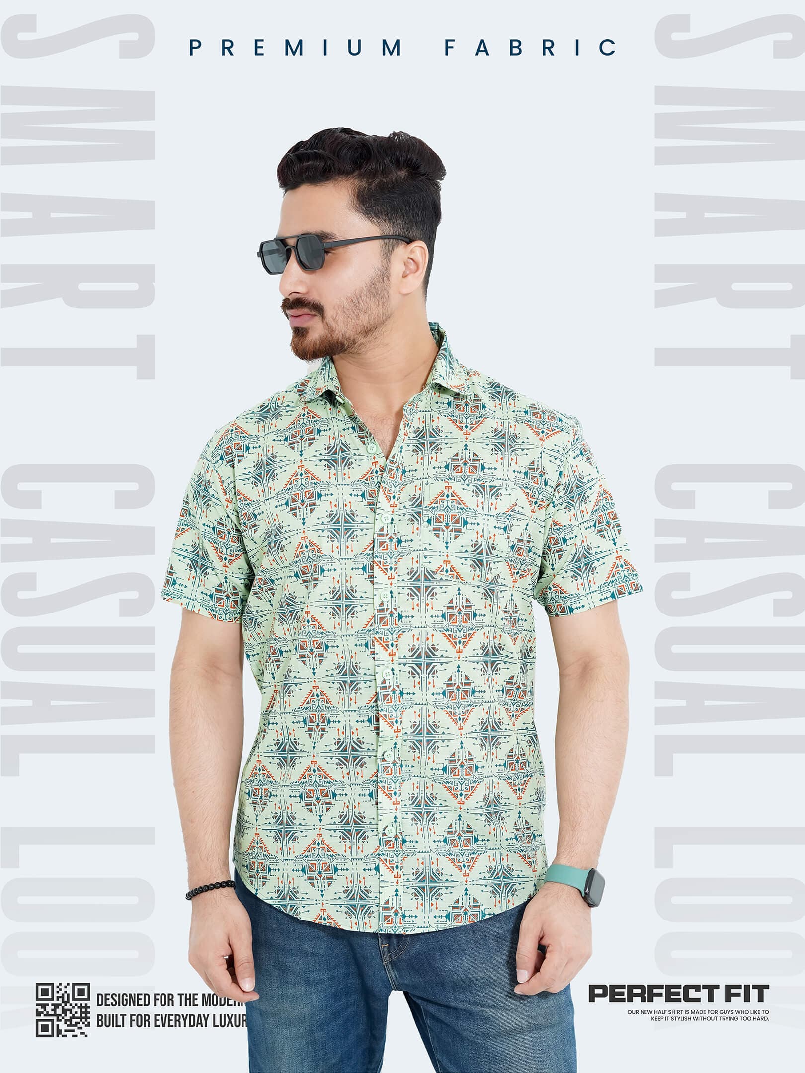 Luxury Cotton Half Sleeve Shirt – Premium Feel