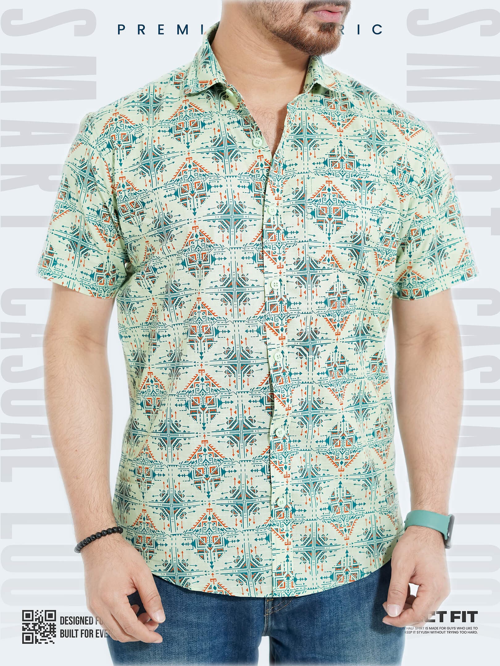 Luxury Cotton Half Sleeve Shirt – Premium Feel