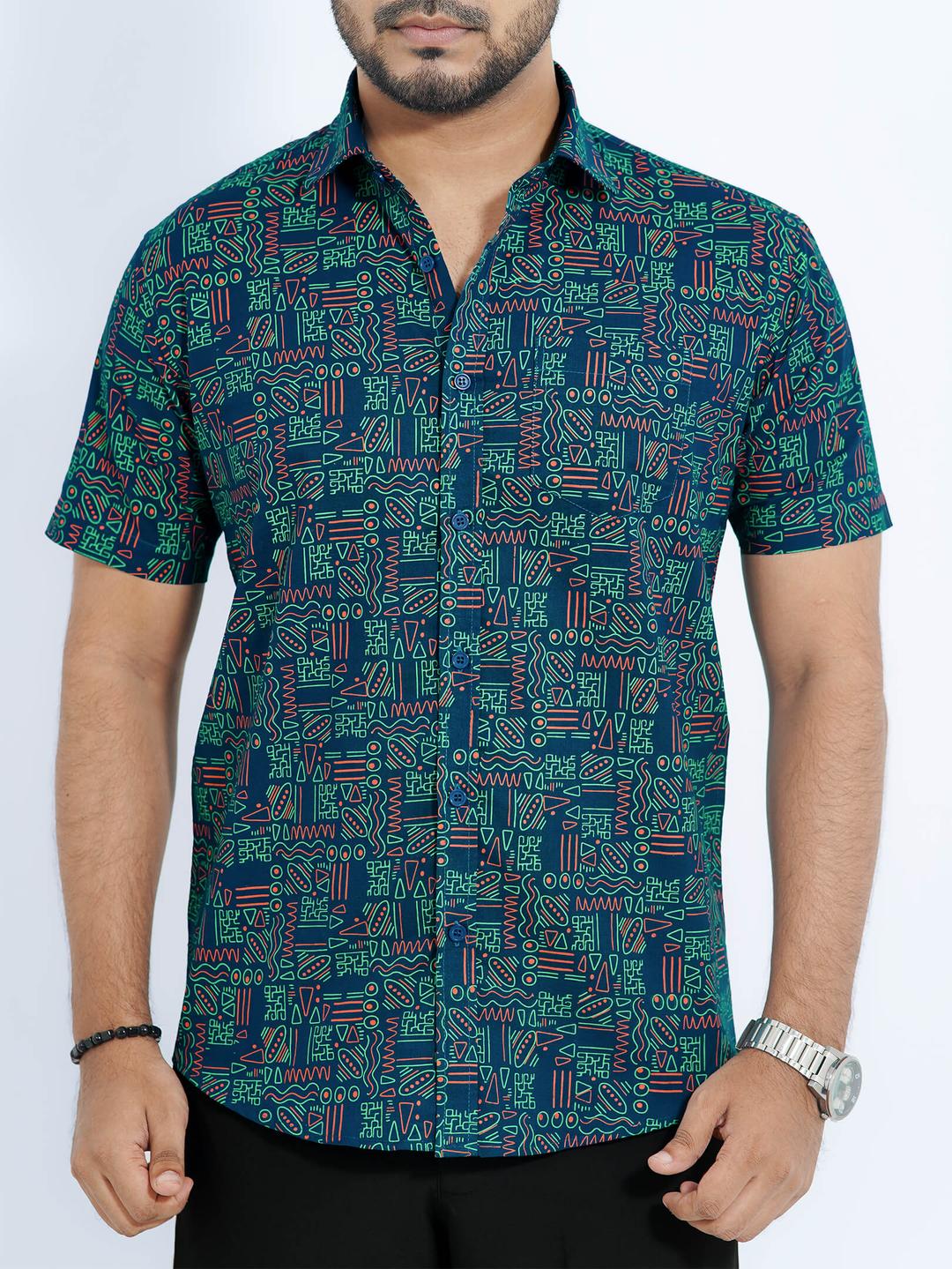 Men's Premium Printed Half Sleeve Casual Shirt