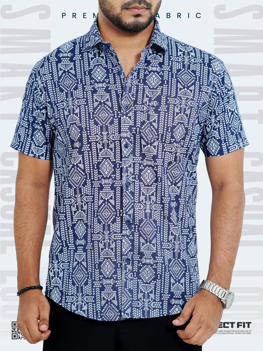 Premium Regular Fit Printed Half Shirt