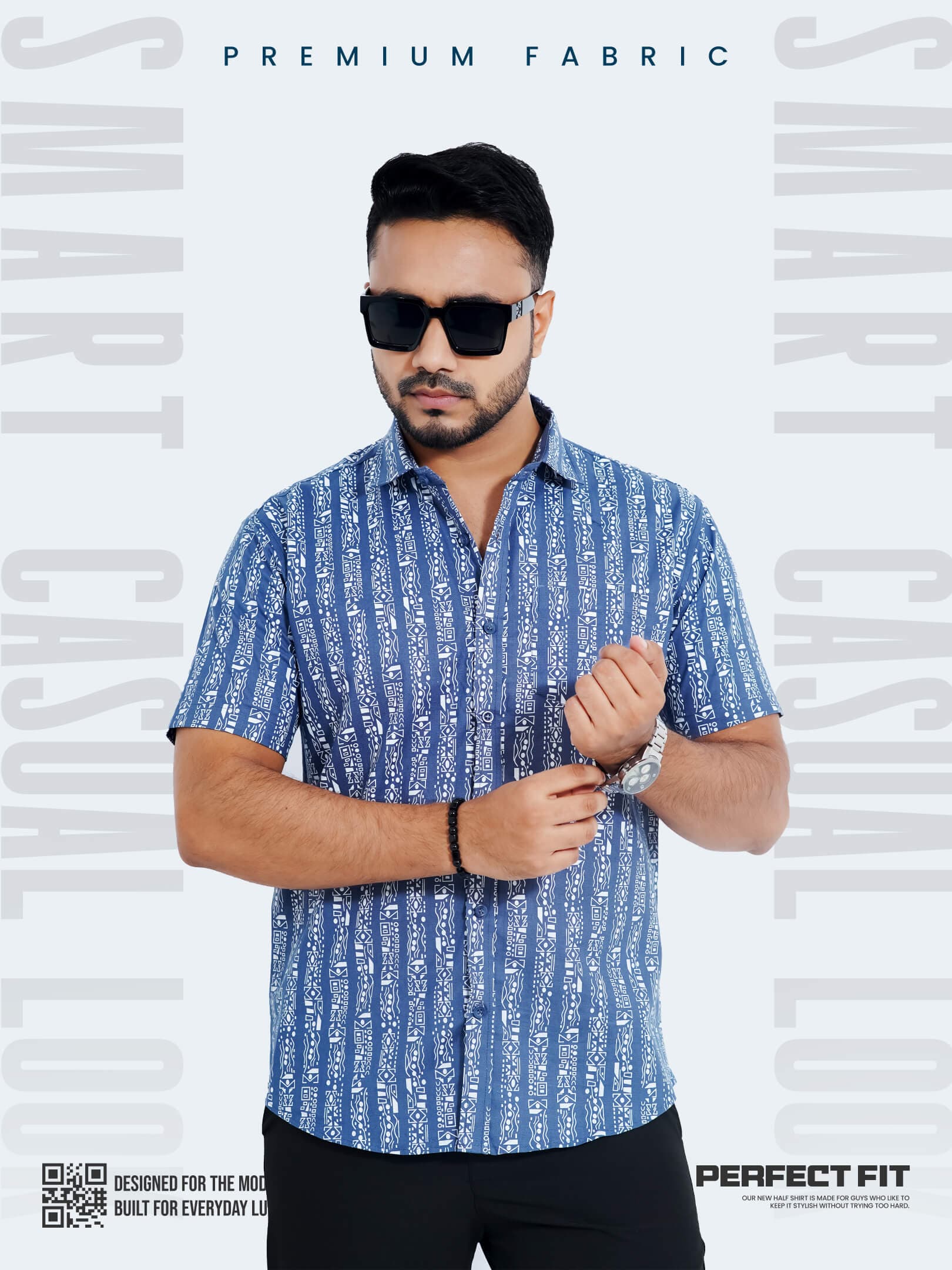 Fashionable Men's Printed Summer Shirt