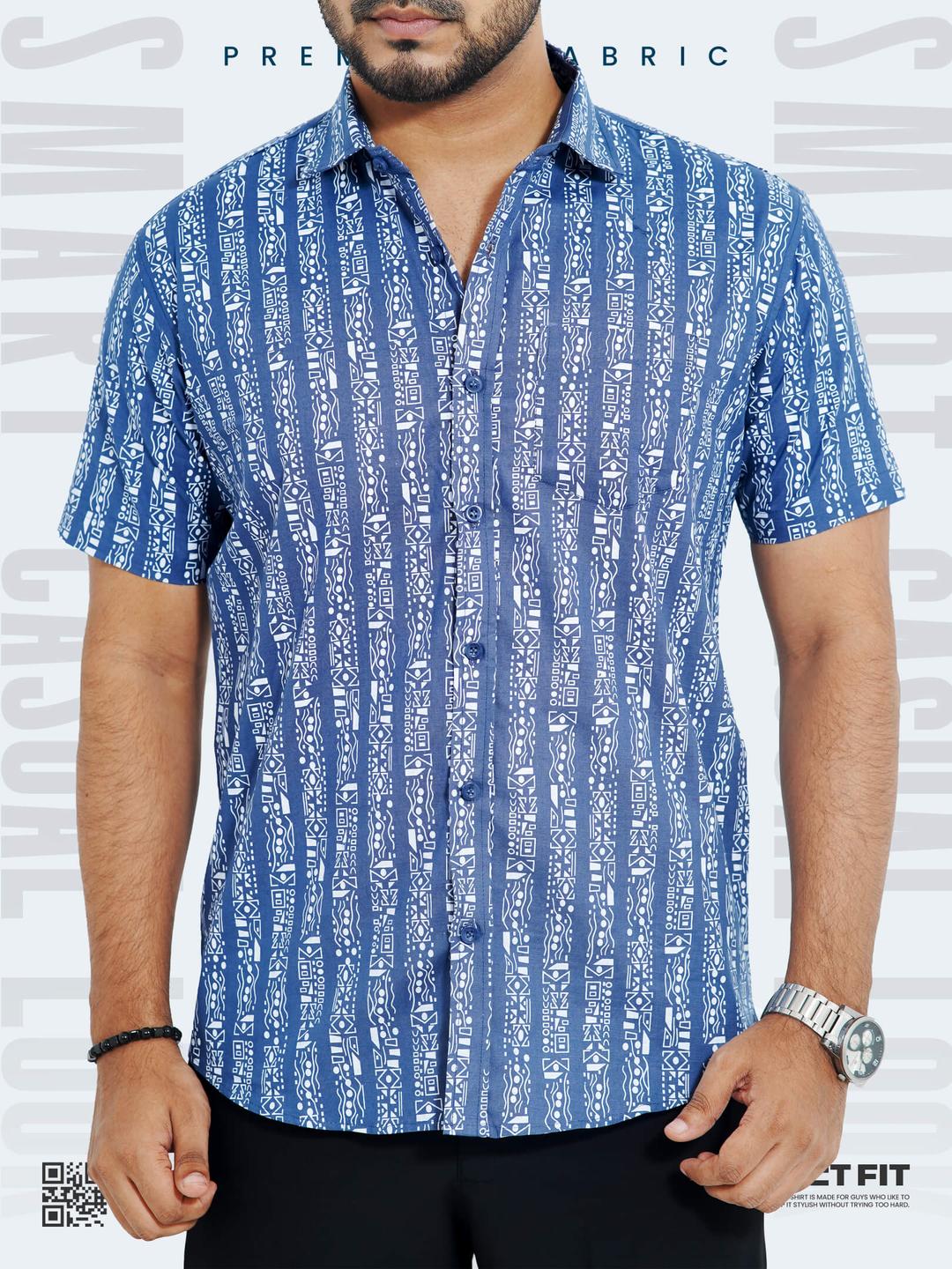 Fashionable Men's Printed Summer Shirt