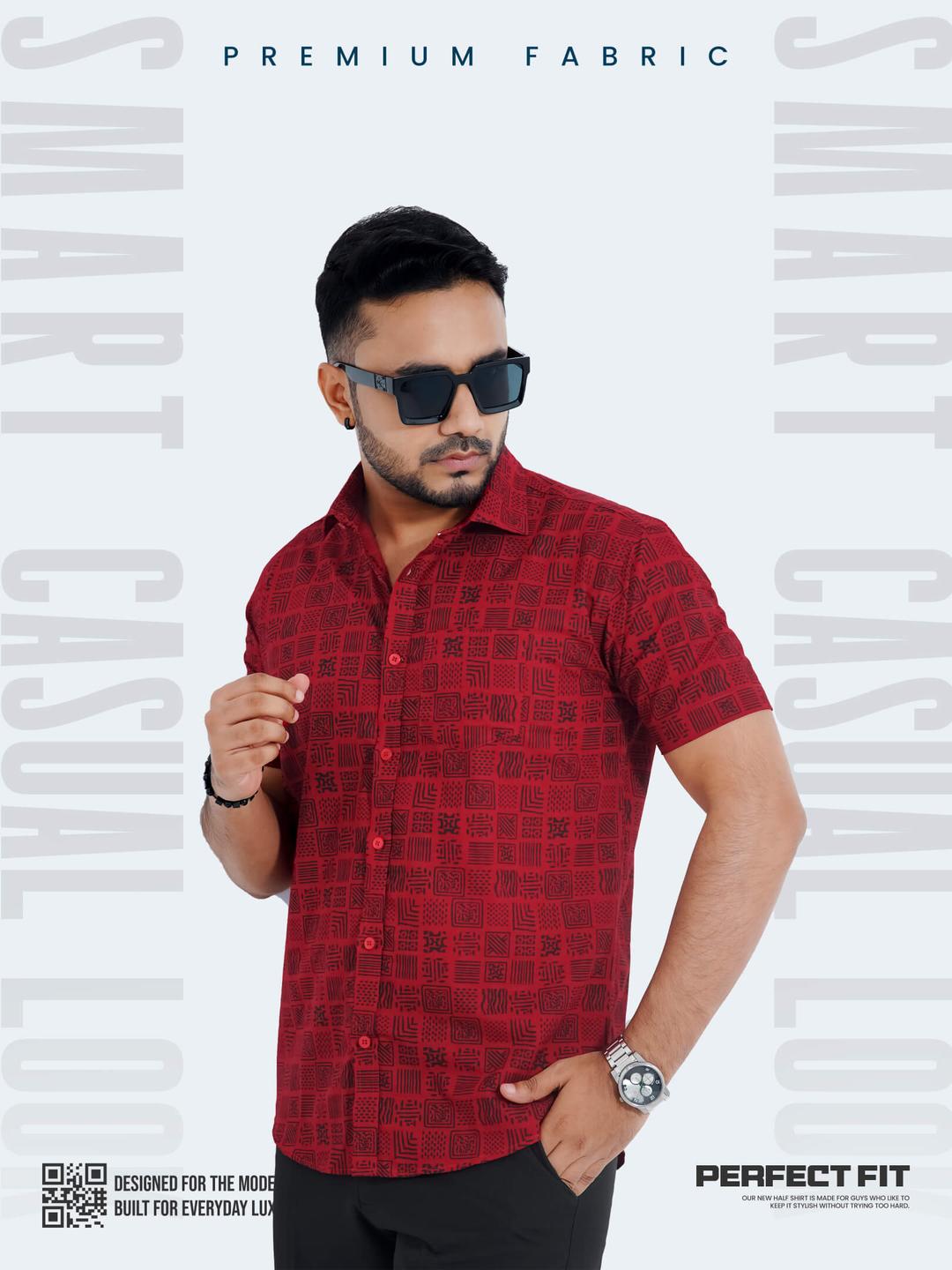 Everyday Comfort Printed Half Sleeve Shirt