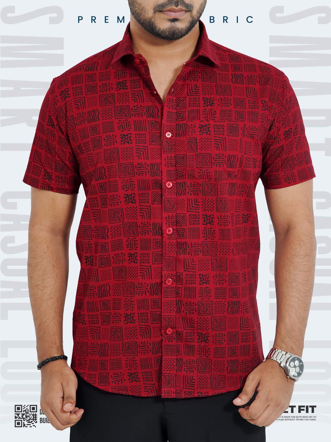 Everyday Comfort Printed Half Sleeve Shirt