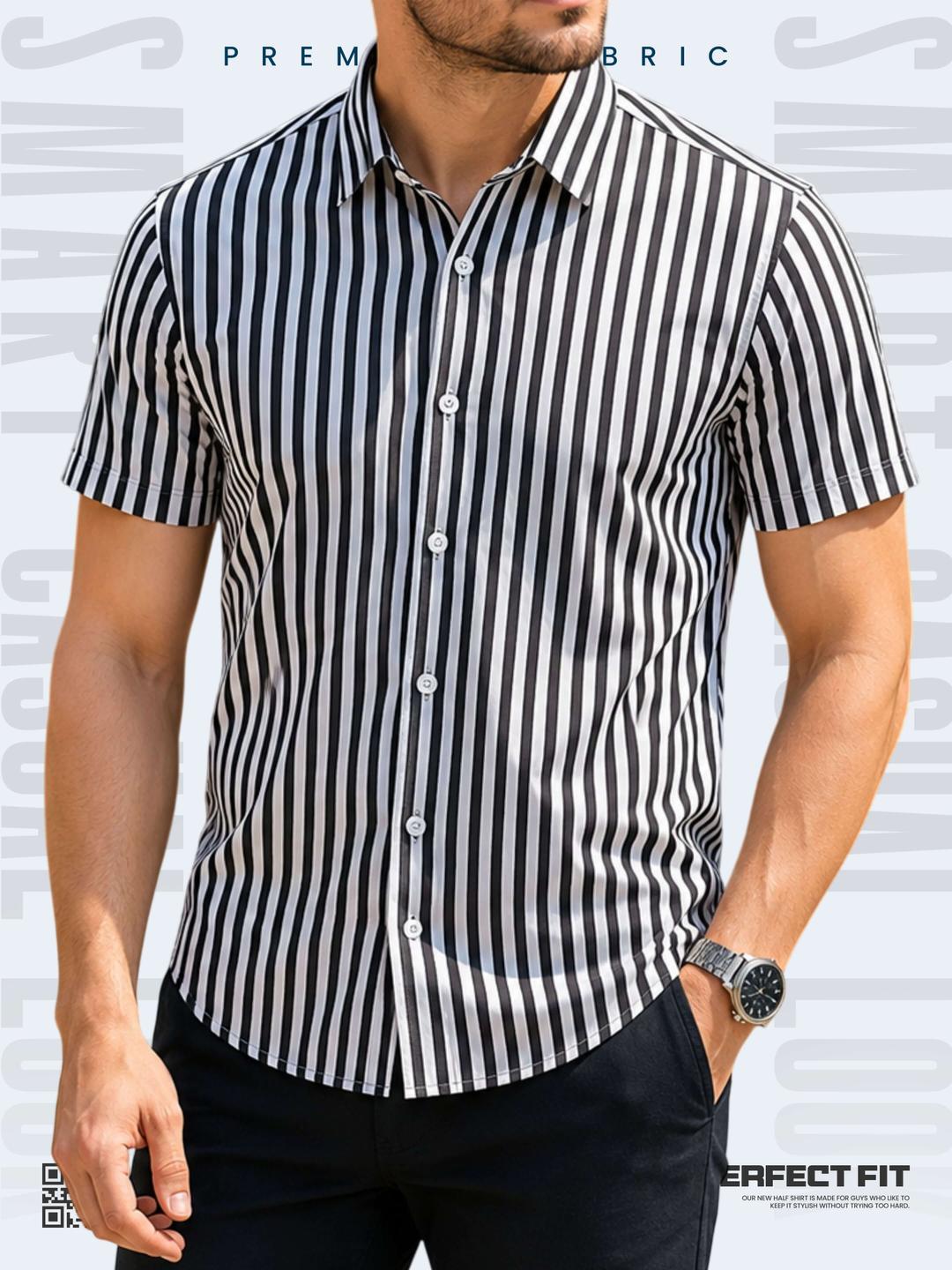 Printed Half Sleeve Shirt, made from Premium Soft Cotton Fabric