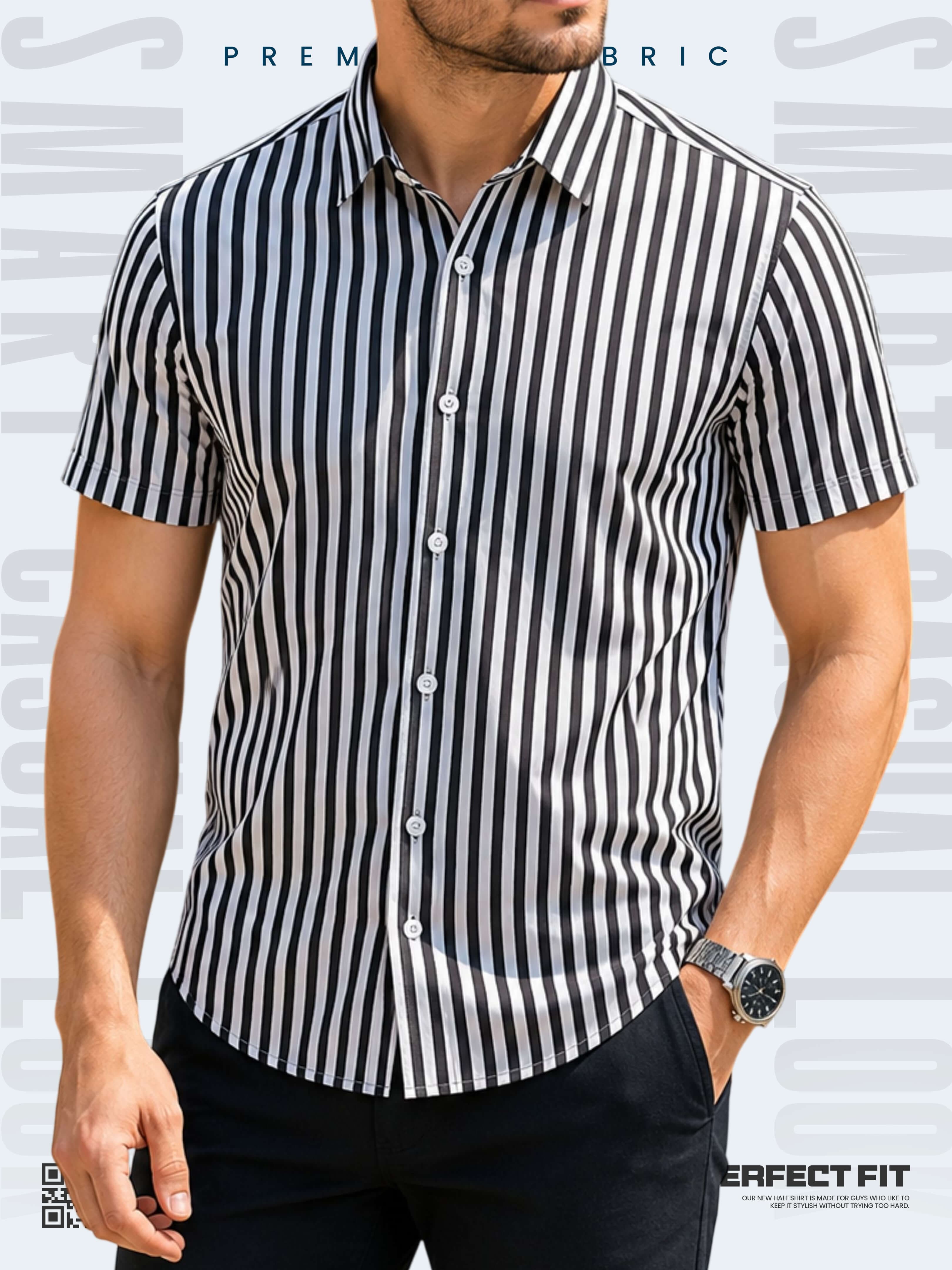 Printed Half Sleeve Shirt, made from Premium Soft Cotton Fabric