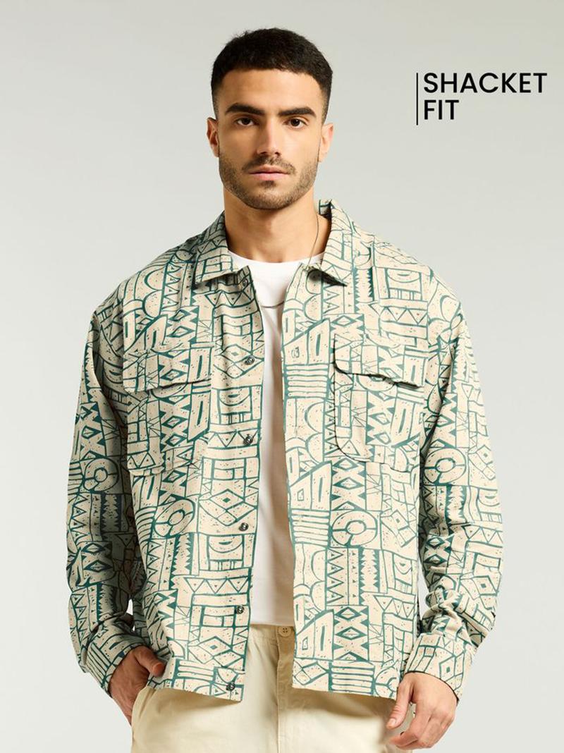 Full Sleeve Print Shirt For Men