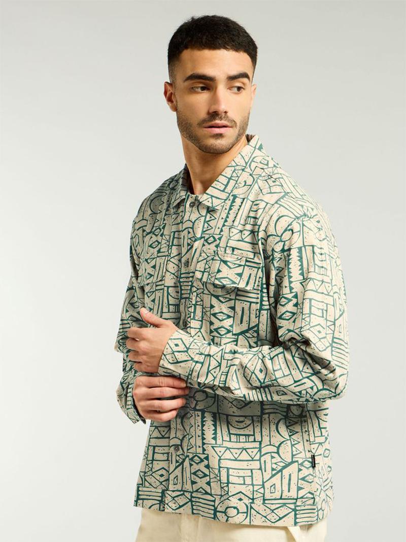 Full Sleeve Print Shirt For Men