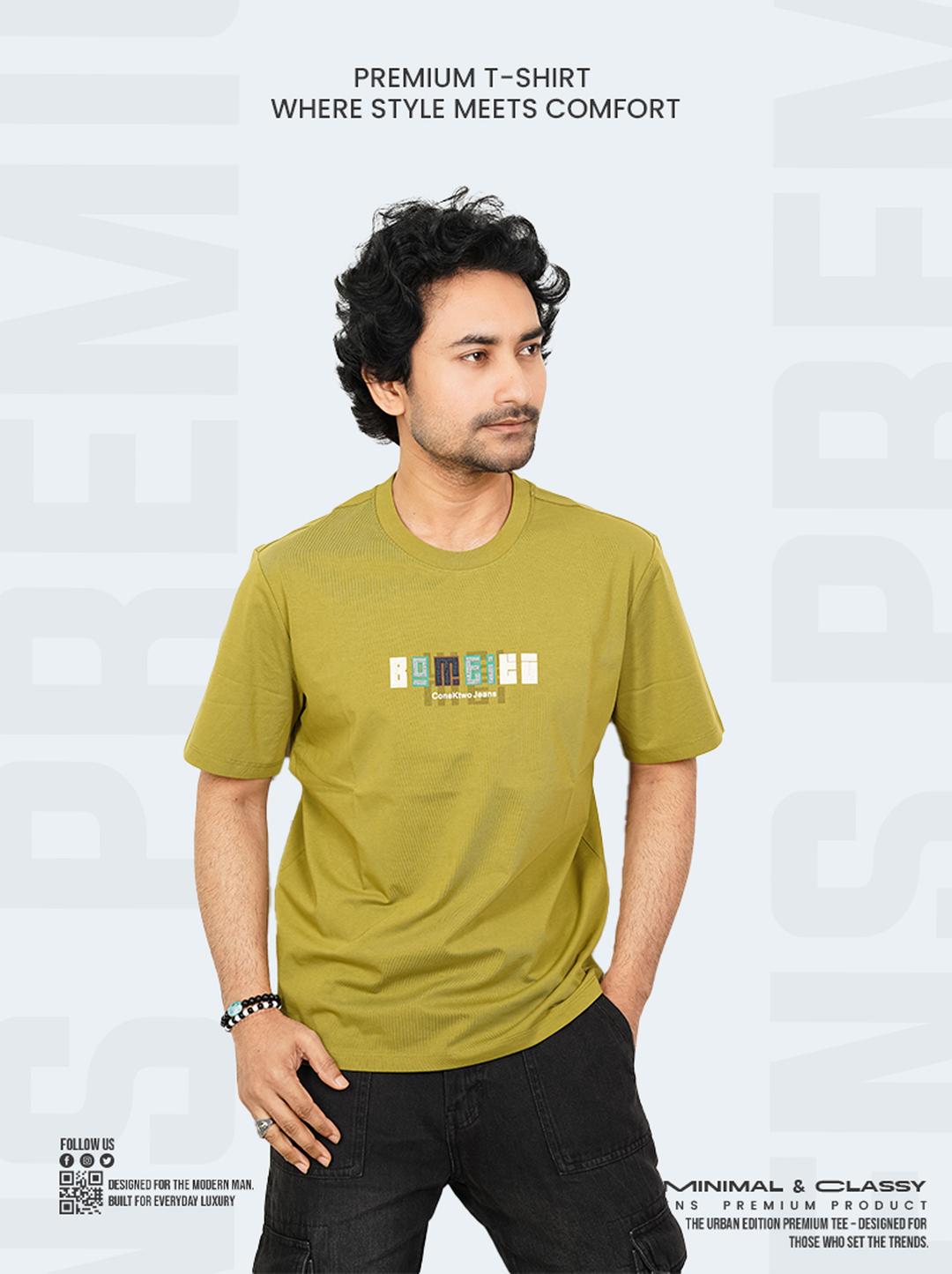 Import From China Olive High Quality Tee