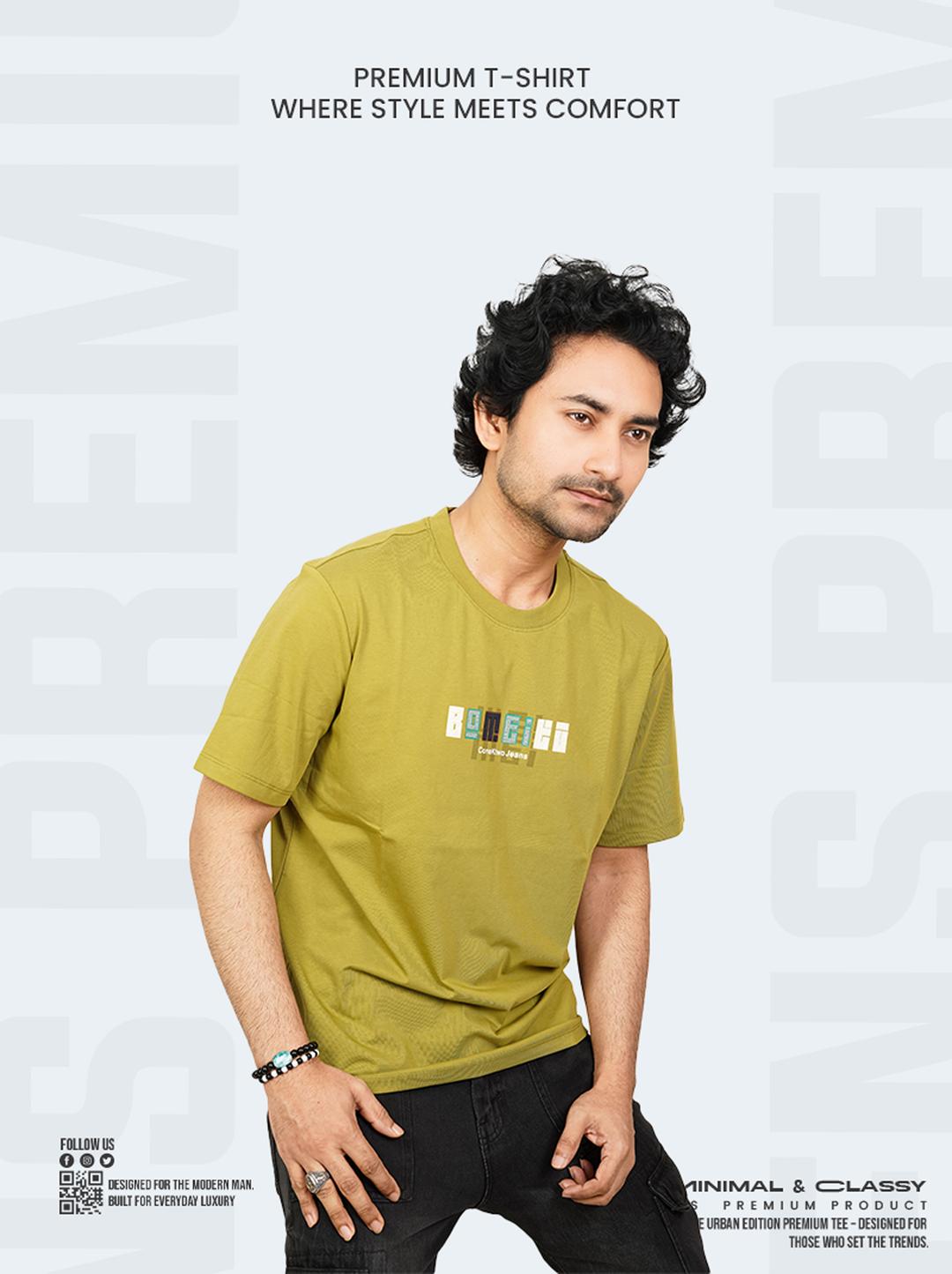 Import From China Olive High Quality Tee