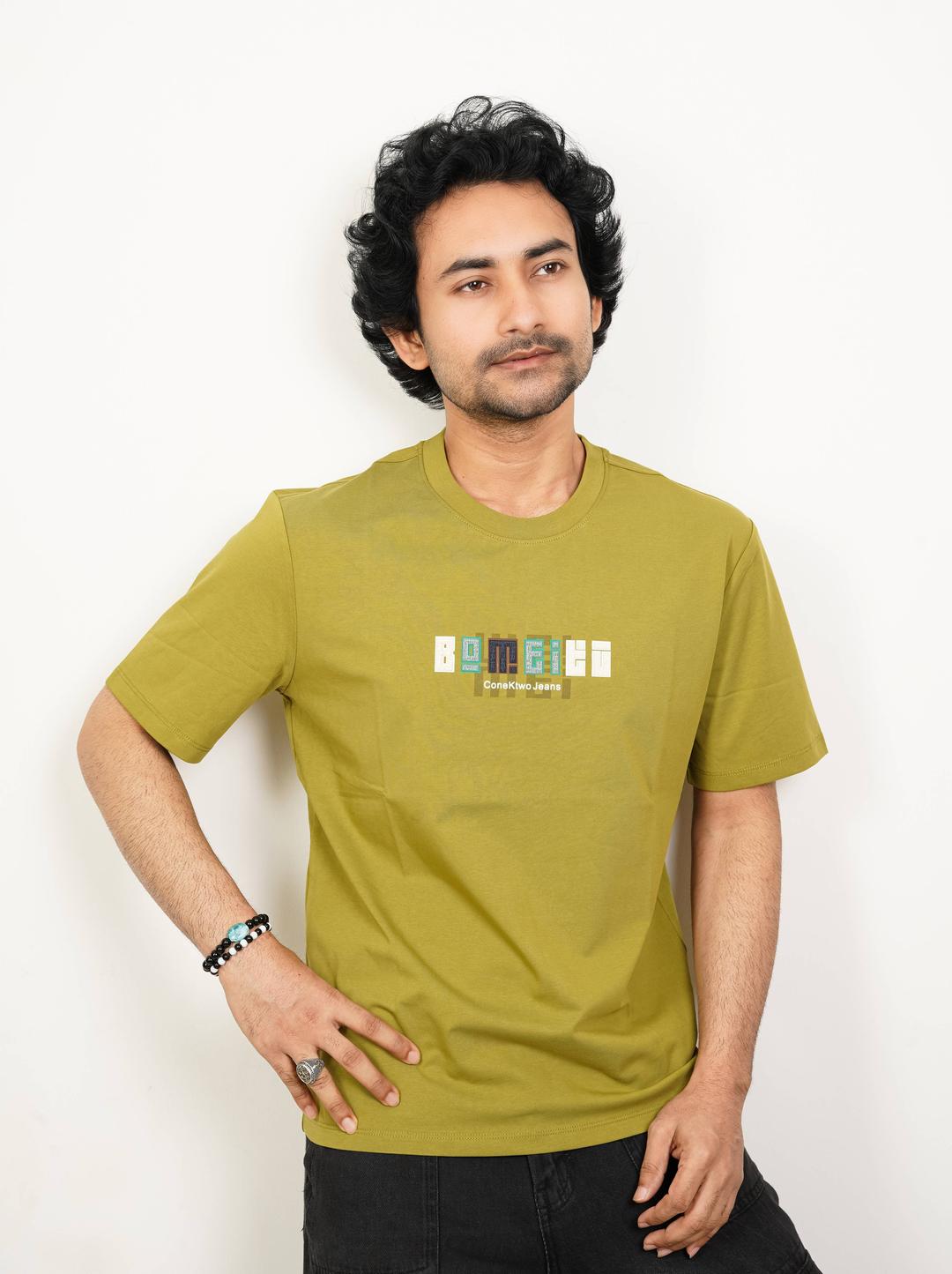 Import From China Olive High Quality Tee