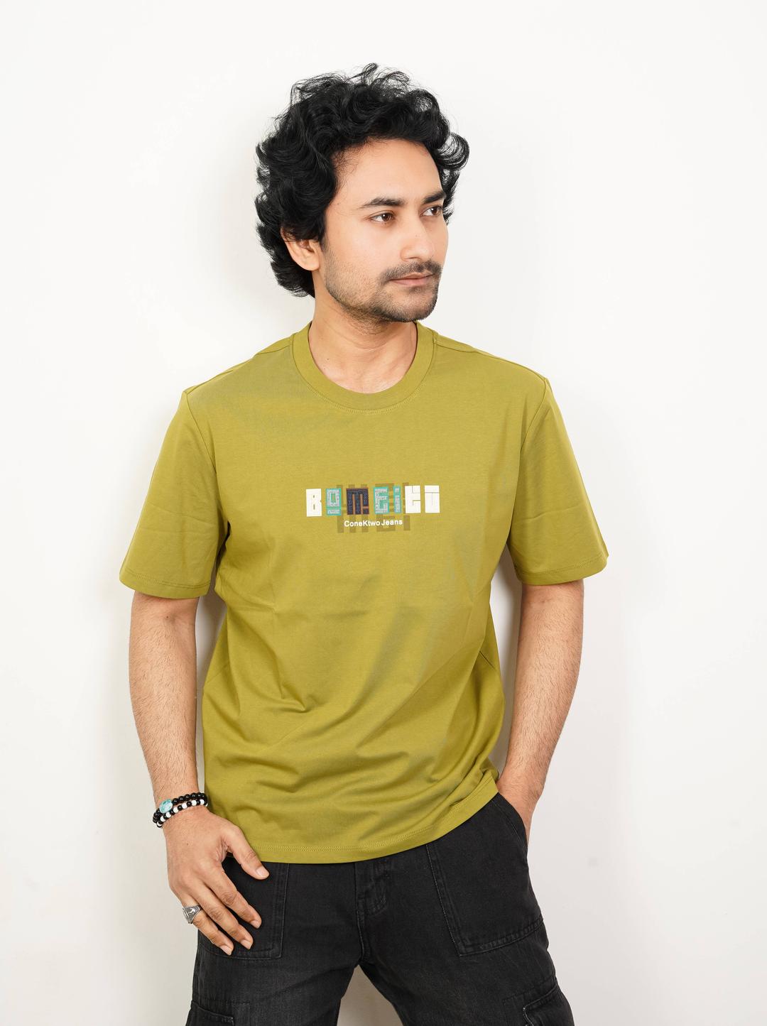 Import From China Olive High Quality Tee