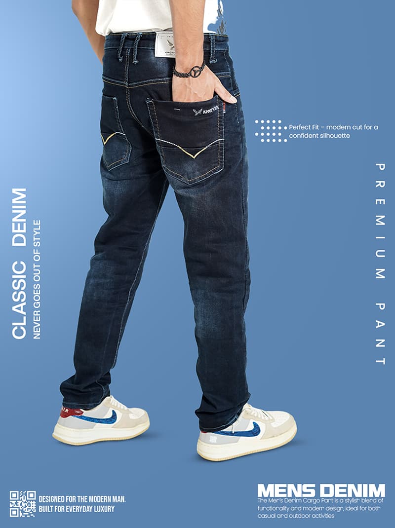 Denim Pants Deep Colors for Men