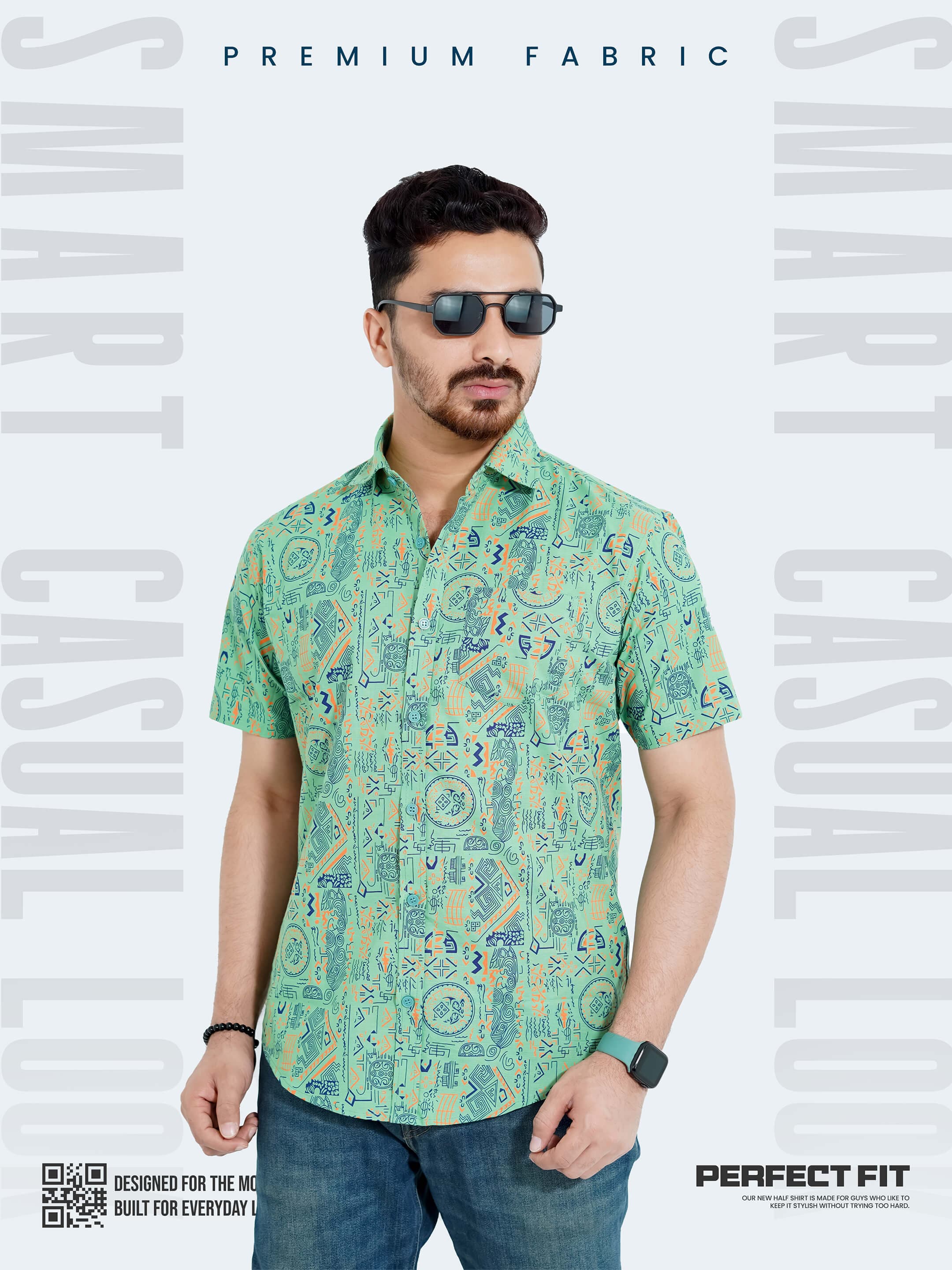 Stylish Printed Half Shirt – Stand Out Style