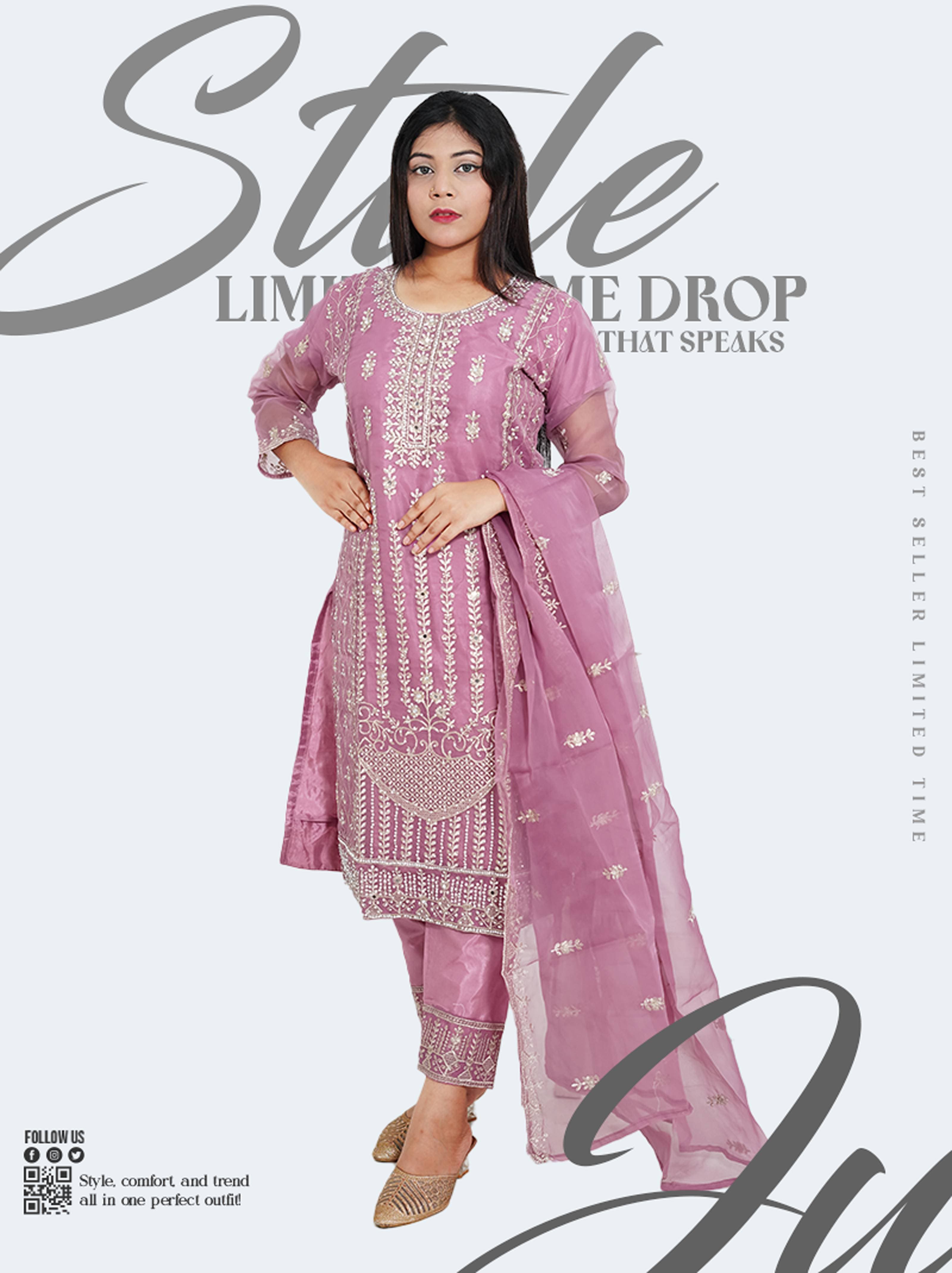 Fashion-Forward Three-Piece Ensemble